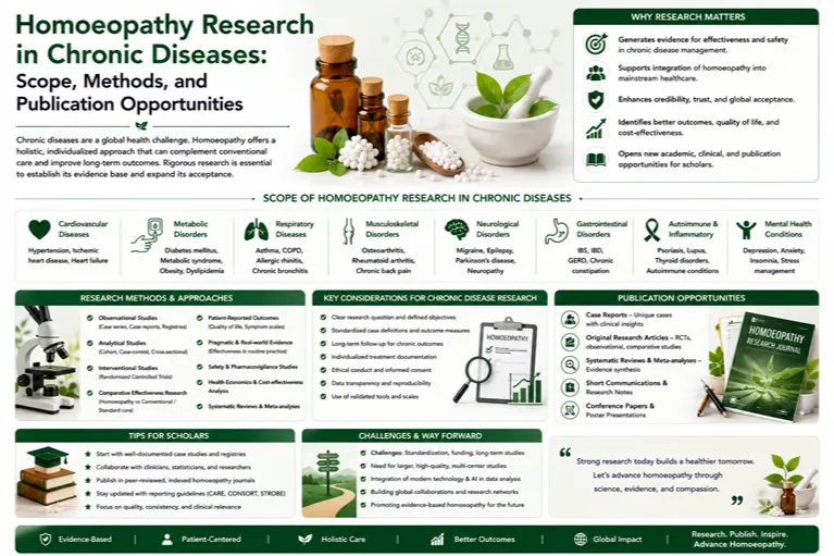 Homoeopathy Research in Chronic Diseases: Scope, Methods, and Publication Opportunities