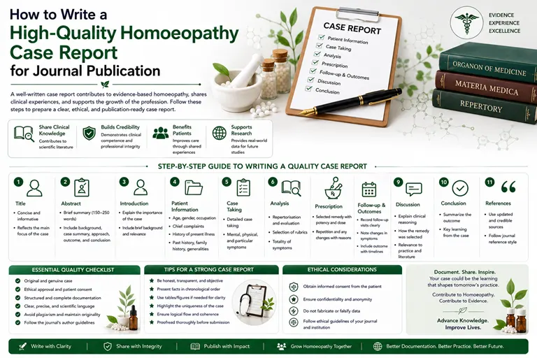 How to Write a High-Quality Homoeopathy Case Report for Journal Publication