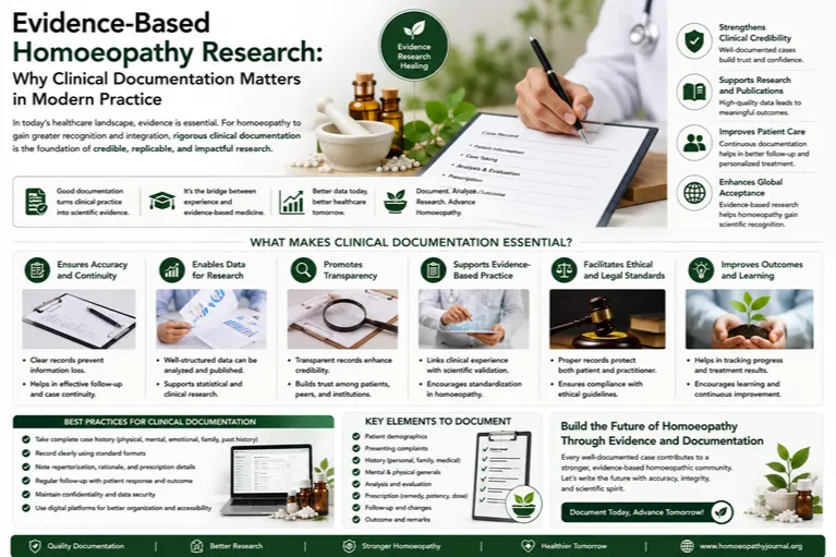 Evidence-Based Homoeopathy Research: Why Clinical Documentation Matters in Modern Practice